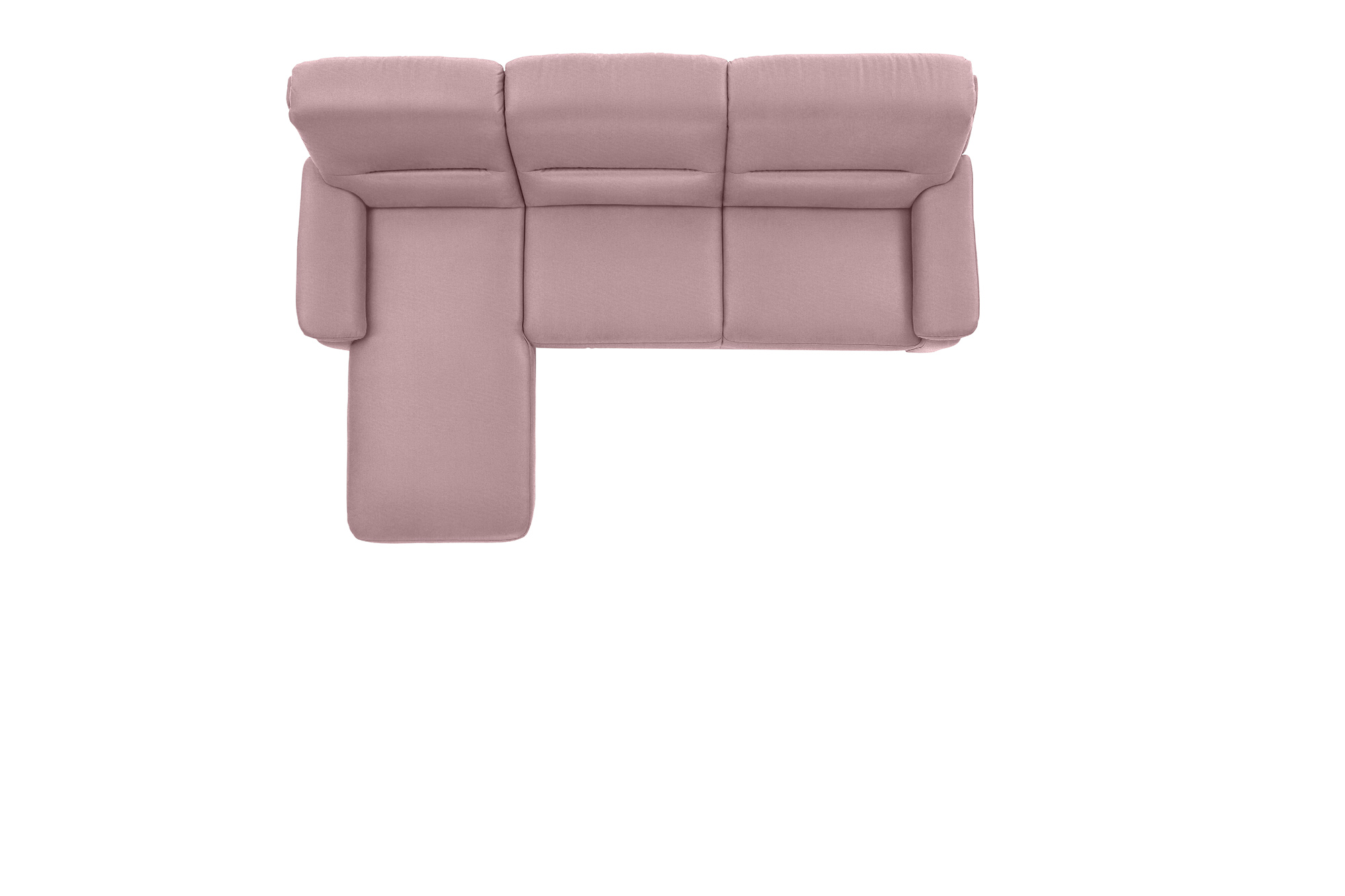 polsterpower Ecksofa - Miro bordeaux - Basismodell - Recamiere links