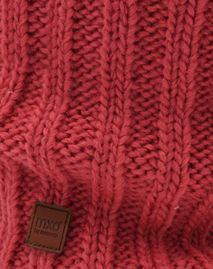 Strick-Schlauchschal JANA mit Innenfleece in bratapfel