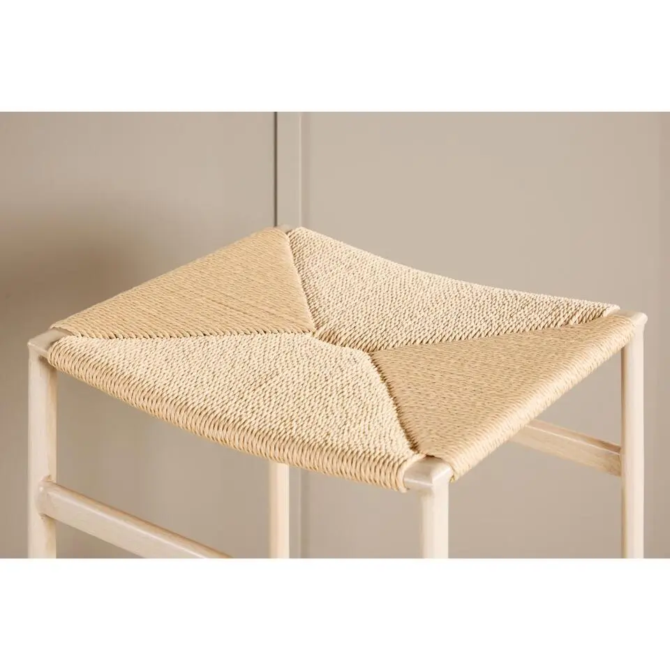 Svea - Polsty barkruk 63 cm - rattan - beige