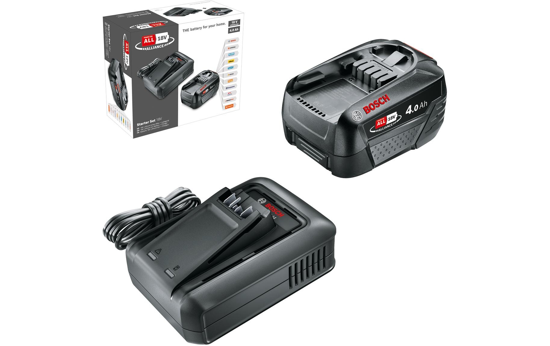 BOSCH Akku »Starterset 18 V, 4 Ah + AL 18 V-44 - EU« 18,0