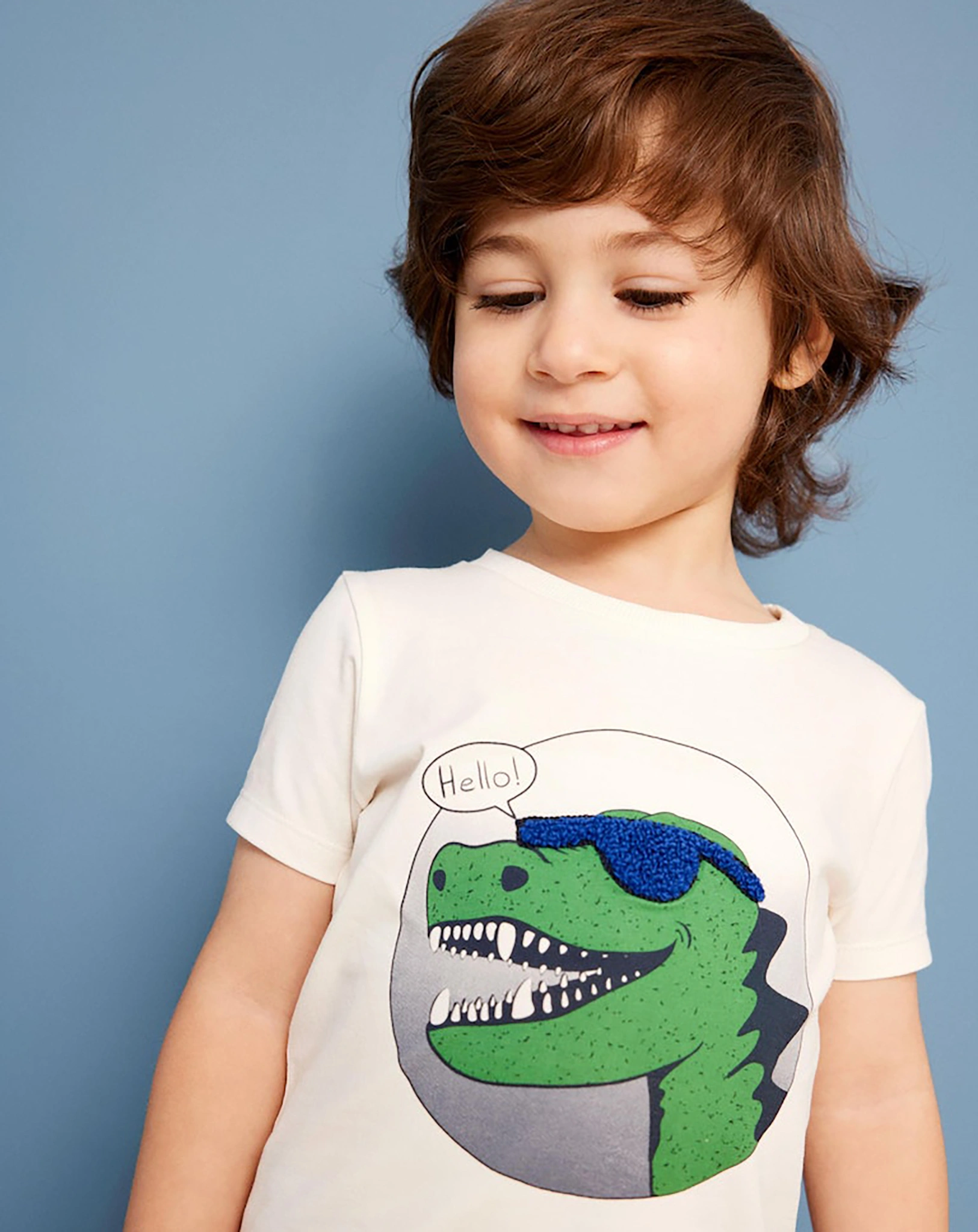 T-Shirt NMMHENNE - HELLO in jet stream