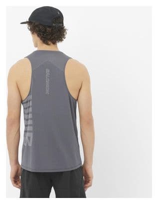 Débardeur Salomon Sense Aero Graphic Gris/Blanc Homme