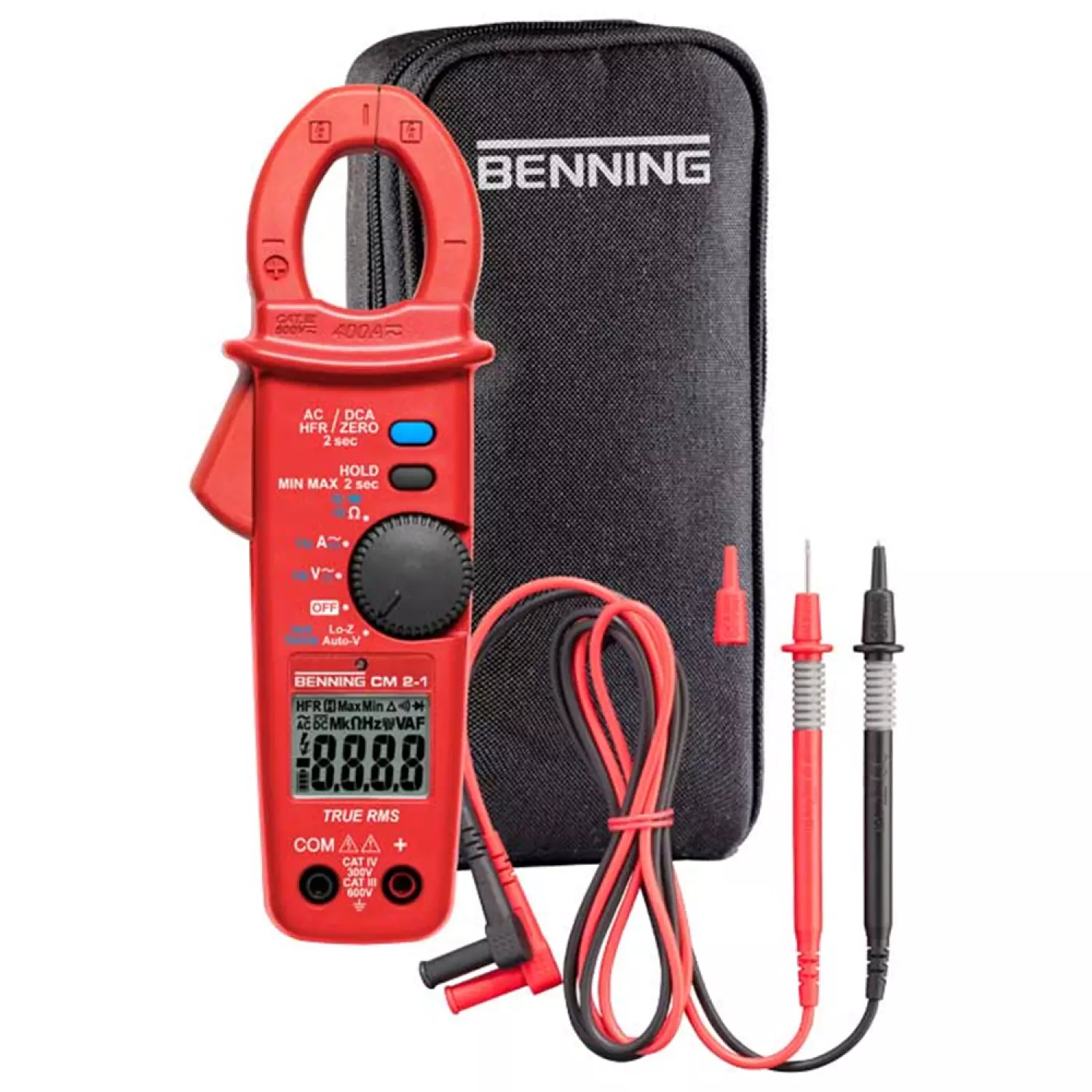 Benning CM2-1 Digitale Stroomtang TRUE RMS - AC/DC 600V & 400A - CAT III 600V / CAT IV 300V