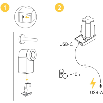 Nuki Power Pack - oplaadbare accu voor Nuki Smart Lock - wit