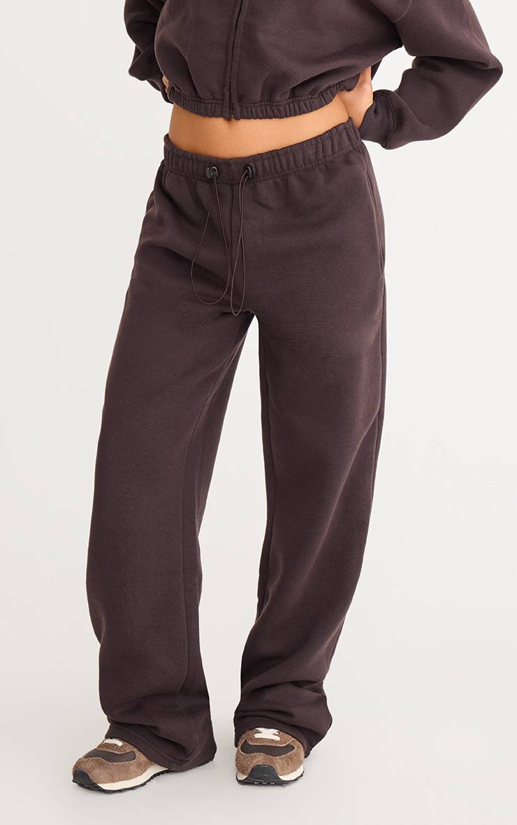 Dark Chocolate Joggers Oversize À Ourlets À Cordon De Serrage
