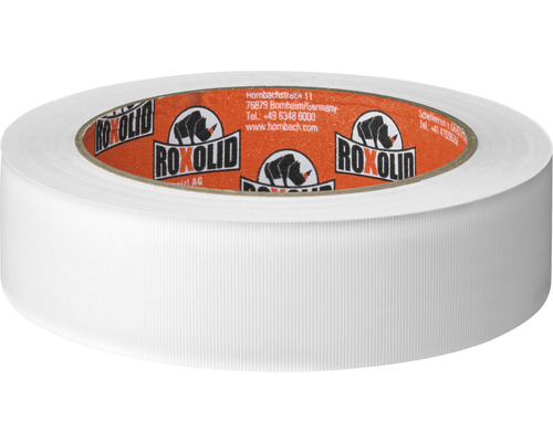 ROXOLID PVC-afplaktape, afdektape, pleistertape, wit, 30 mm x 33 m