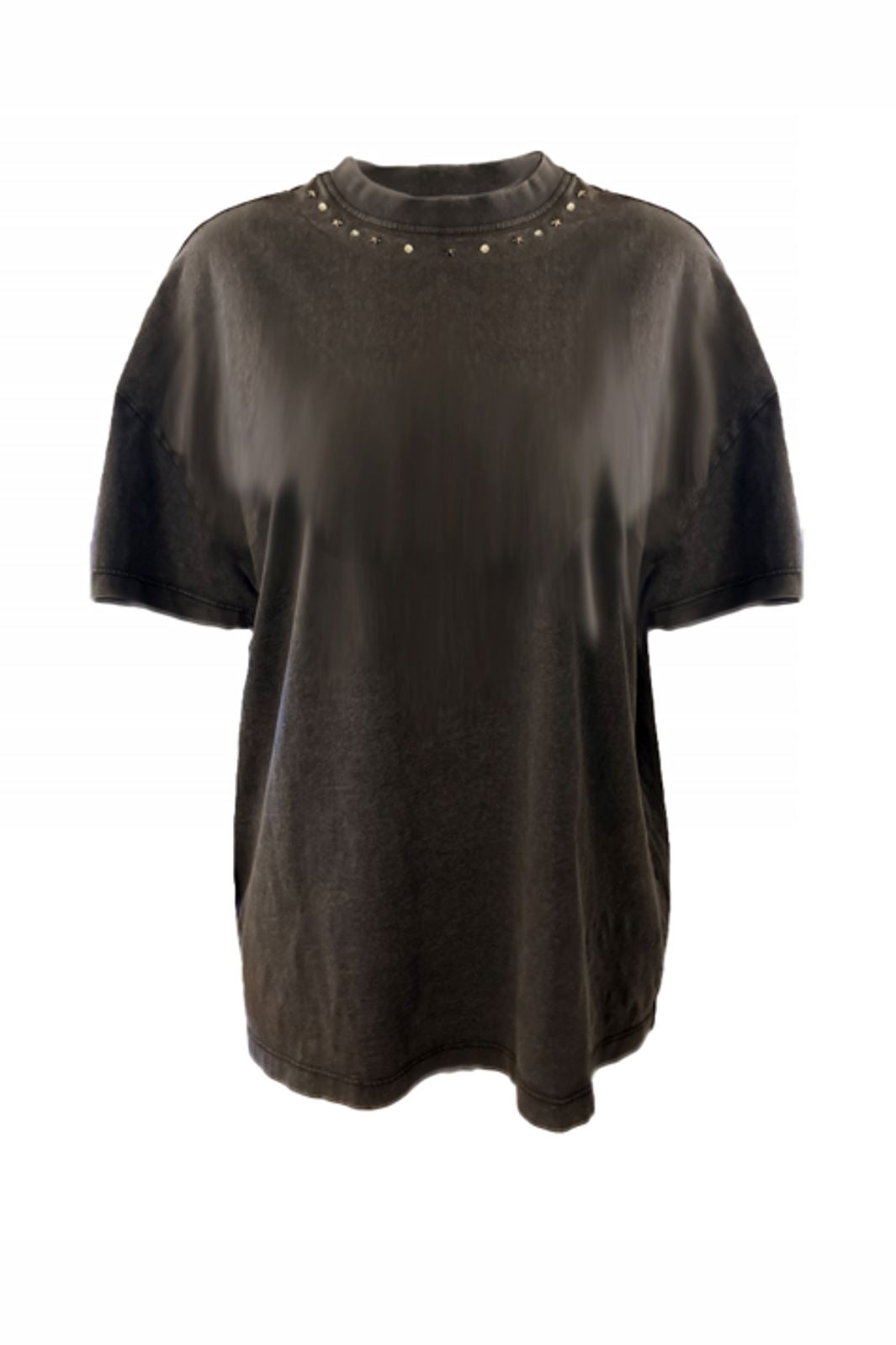 JDY JDYcarla S/S O-Neck Stud T-Shirt 4745030 phantom neckline studs