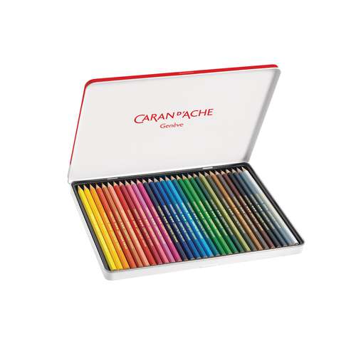 CARAN D'ACHE® Swisscolor wasserfeste Farbstifte, Metall-Etuis