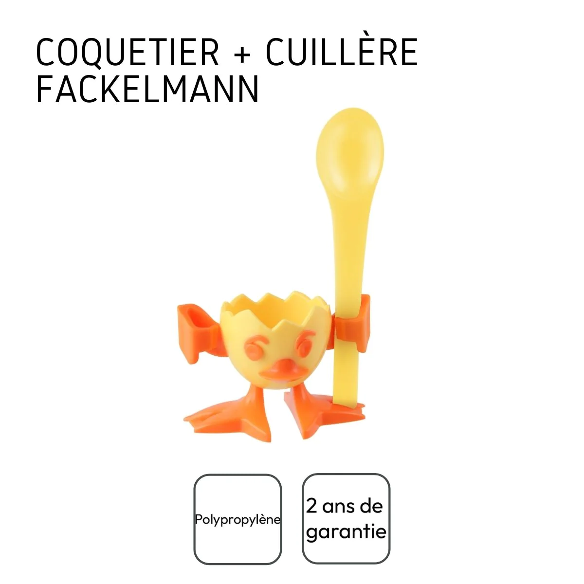 Coquetier avec cuillère Colors Edition Fackelmann
