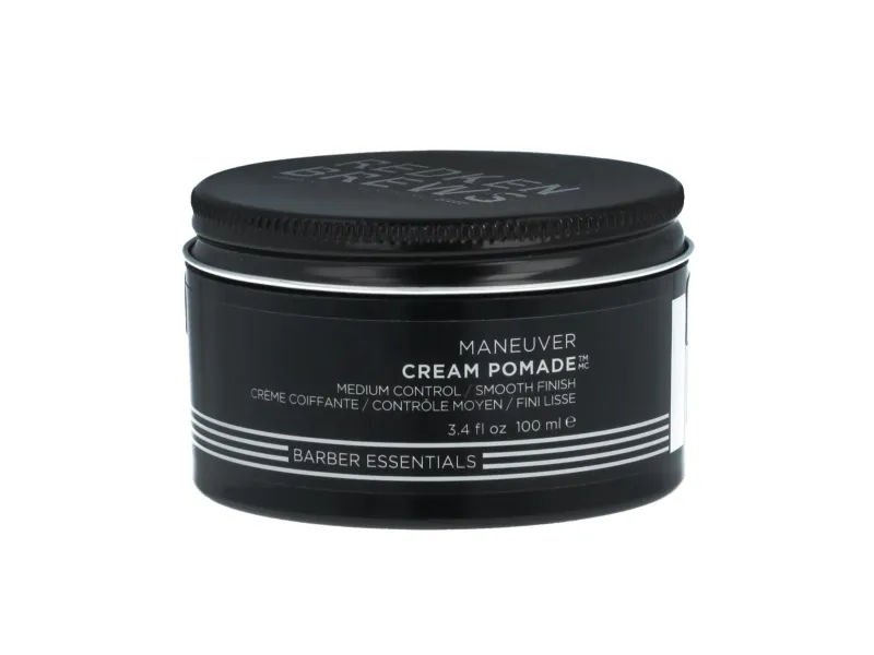 Redken Brews Mens Maneuver Cream Pomade 100ml, Mænd, Alt hår, 100 ml, Fiksering, Blødgørende, 1 stk, Pot