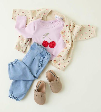 Name It Cardigan - Strick - NbfBicher - Summer Sand m. Kirsche