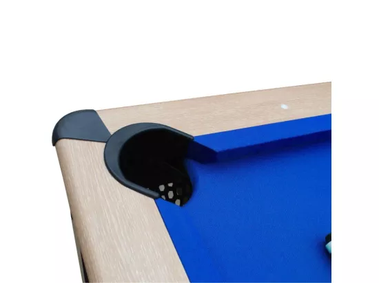 Billard Américain convertible table 4places KITBILL 5FT - 183 x 102 x 78 cm Plateau dînatoire et accessoires inclus - Beige