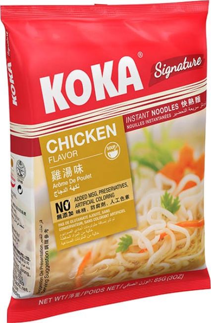 Koka Instant Noedels Kippensmaak (zonder MSG) 85g