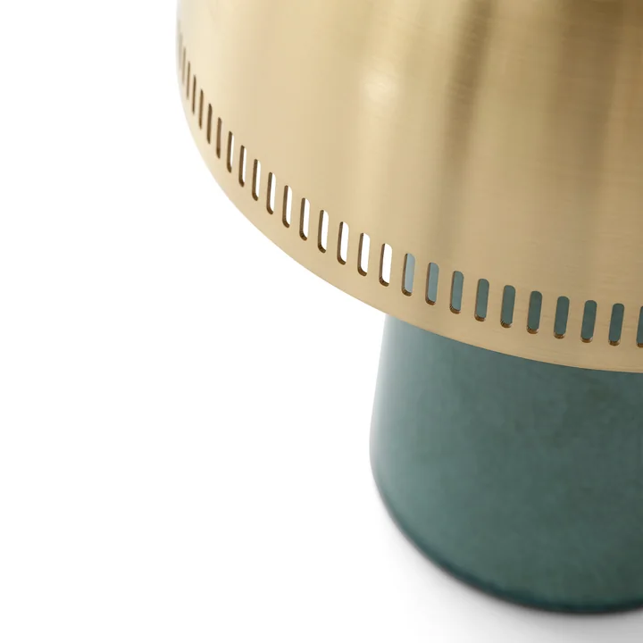 &Tradition - Raku LED-Tischleuchte SH8, Ø 16 x 21 cm, beige grey & bronzed