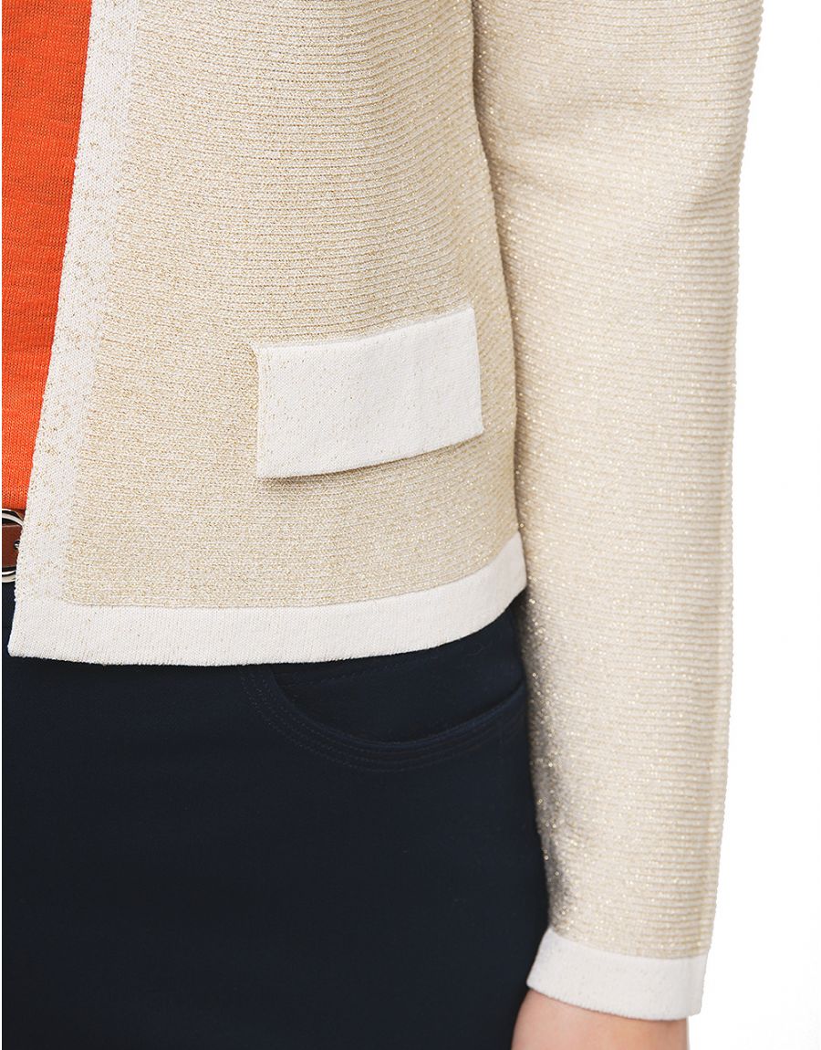 Gilet boléro doré