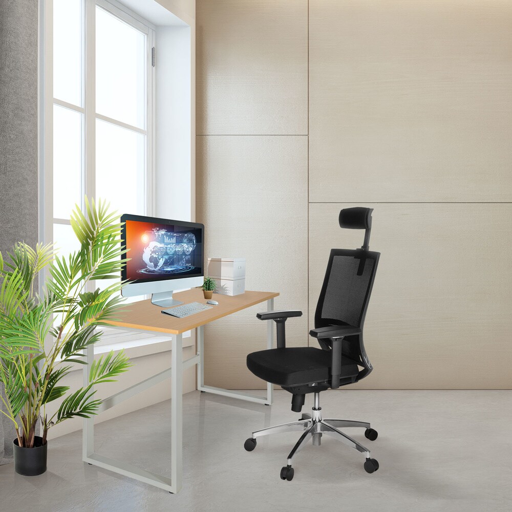 Schreibtisch WORKSPACE LIGHT I Melaminharzbeschichtete Spanplatte, Gestell pulverbeschichteter Stahl hjh OFFICE