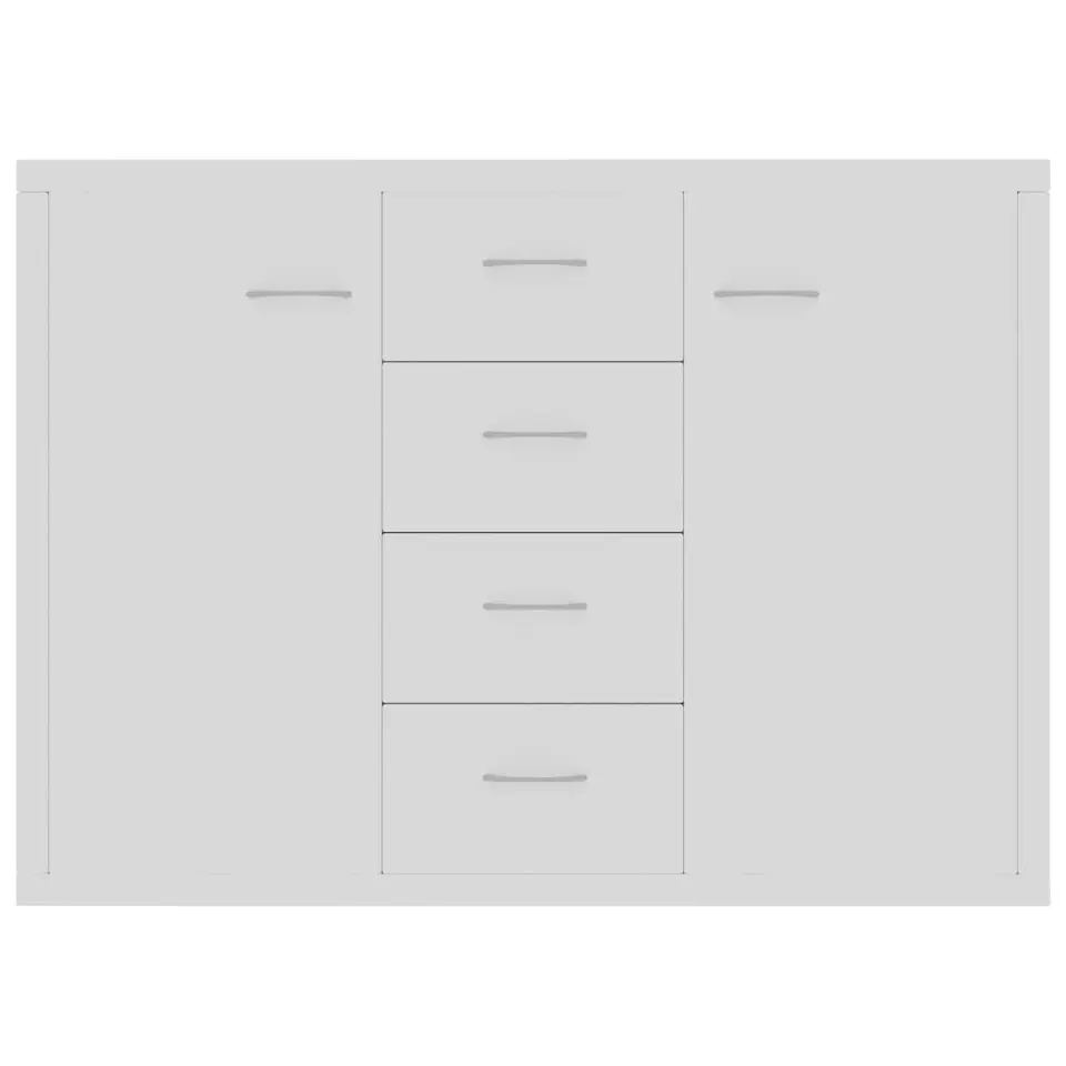 vidaXL - Dressoir - Wit - Bewerkt hout