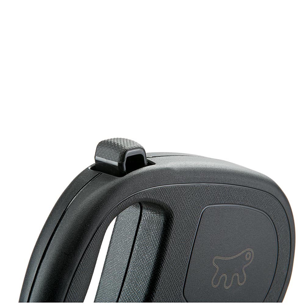 Laisse extensible pour chiens de taille moyenne flippy one cord s, cordon rétractable 4,5 m, max 12 kg, noir