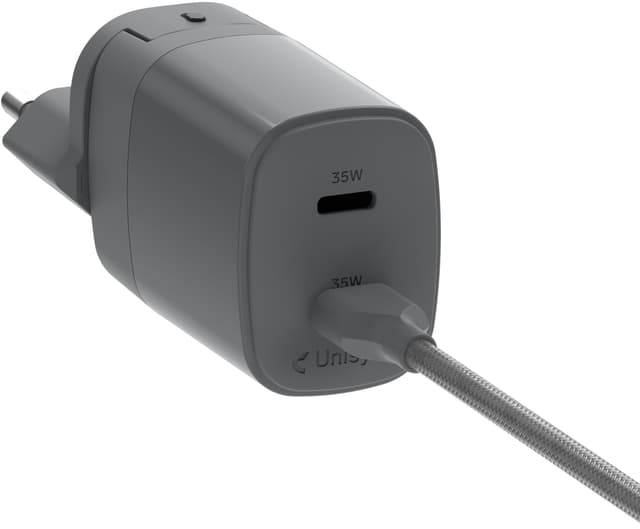 Unisynk 2-port 35W global multilader (grå)