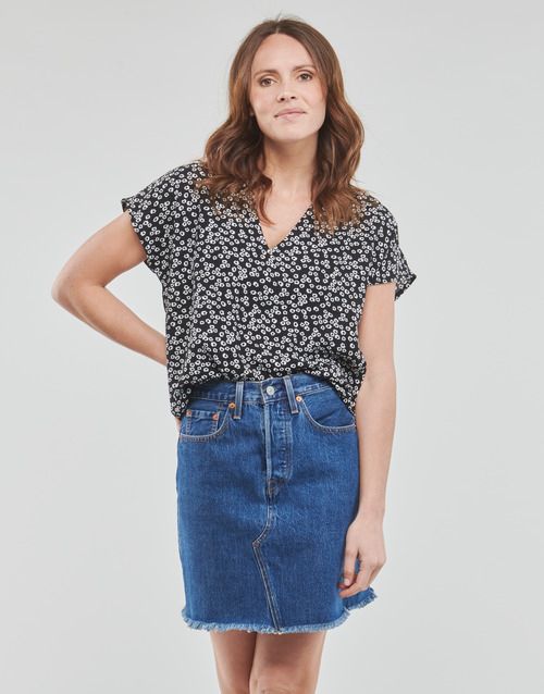 JDY - JDYLION S/S TOP - Noir / Blanc