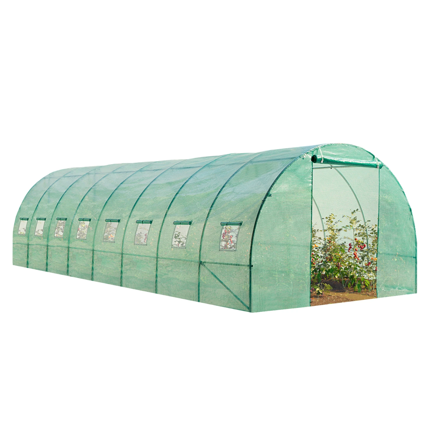 Bâche de rechange 130 gr/m² pour serre tunnel 24m² verte DES ANDES