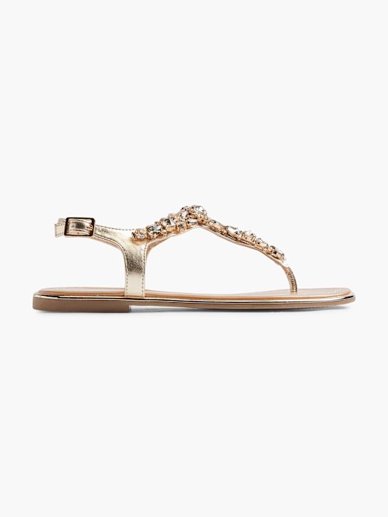 Graceland Sandalen-Zehentrenner gold