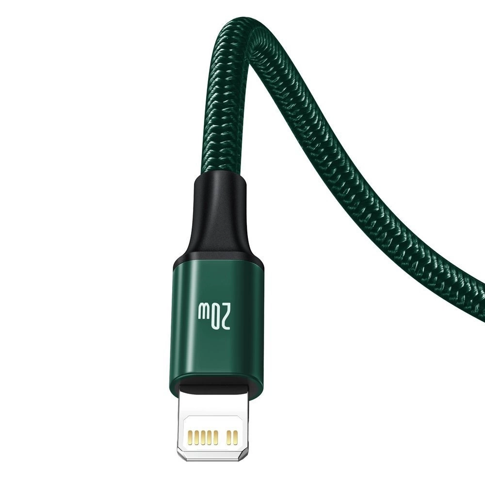 (1.5m) 3in1 USB C auf USB C / Lightning / Micro USB Nylon Ladekabel Datenkabel - Grün