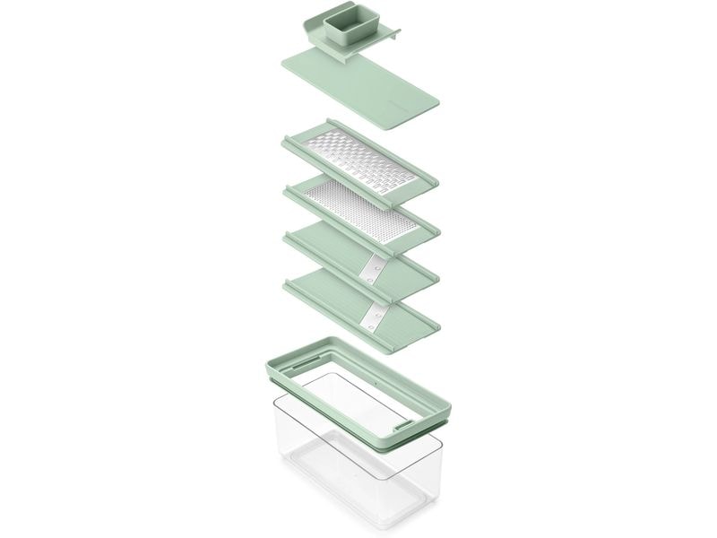 Brabantia Handreibe Tasty  5-telig, Grün/Transparent Hobel und Reibeset