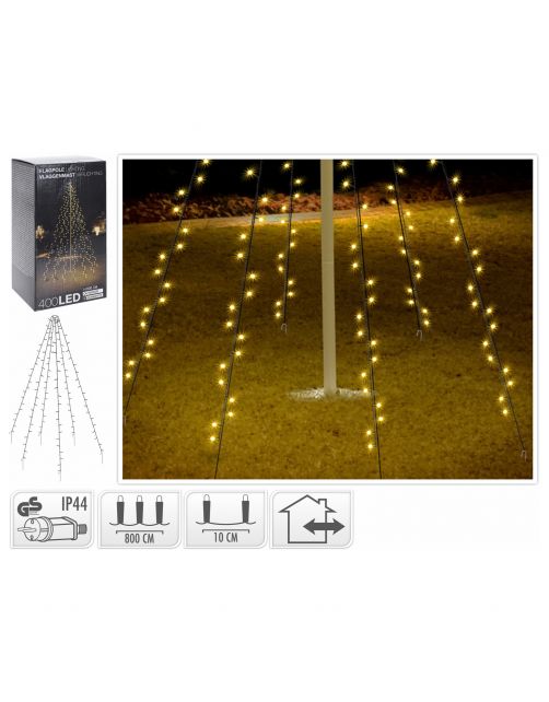 Homestyle Vlaggenmast Verlichting - Verlichting - 7 mm Warm Wit 400 led