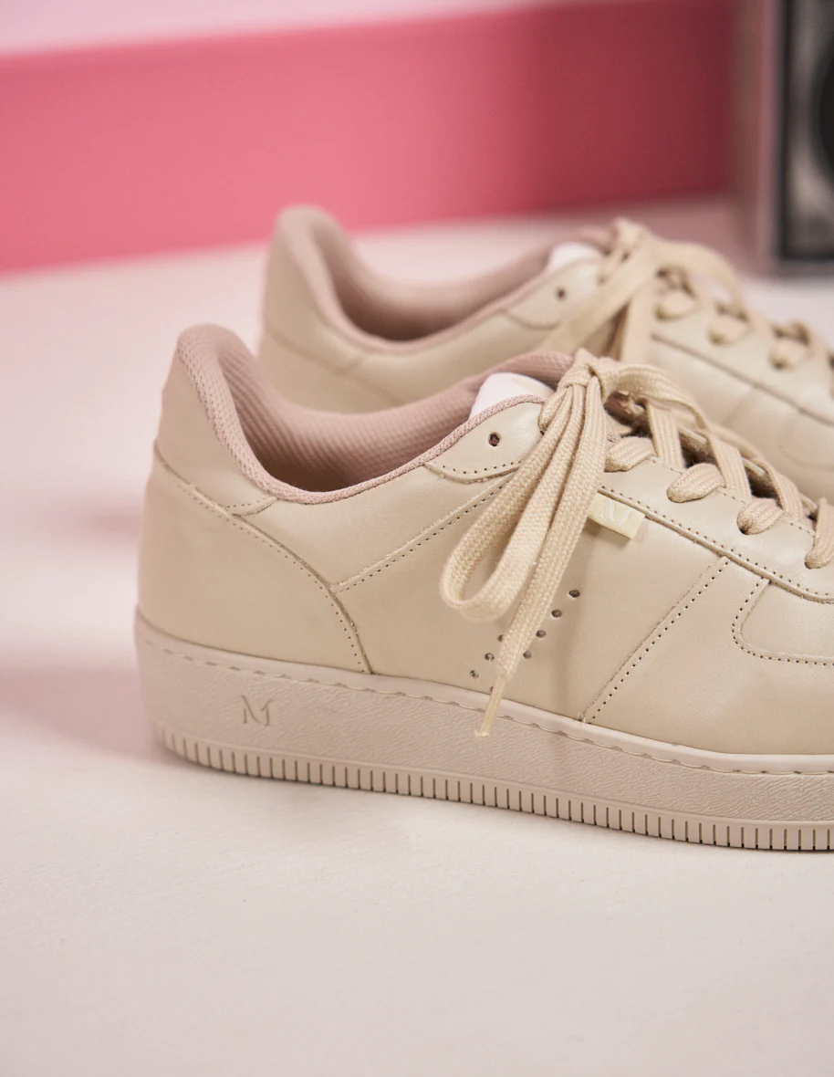 Baskets basses Maxence F - Cuir crème