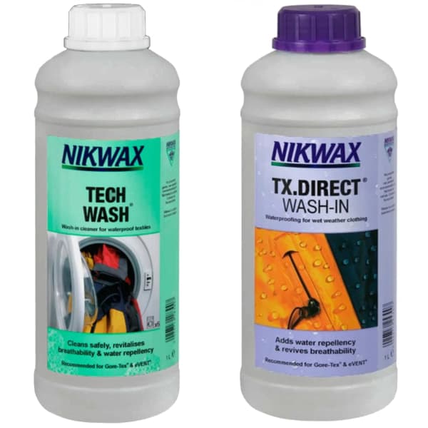 Entretien textile NIKWAX TWIN PACK TECH WASH + TX DIRECT WASH IN 1LITRE UNI