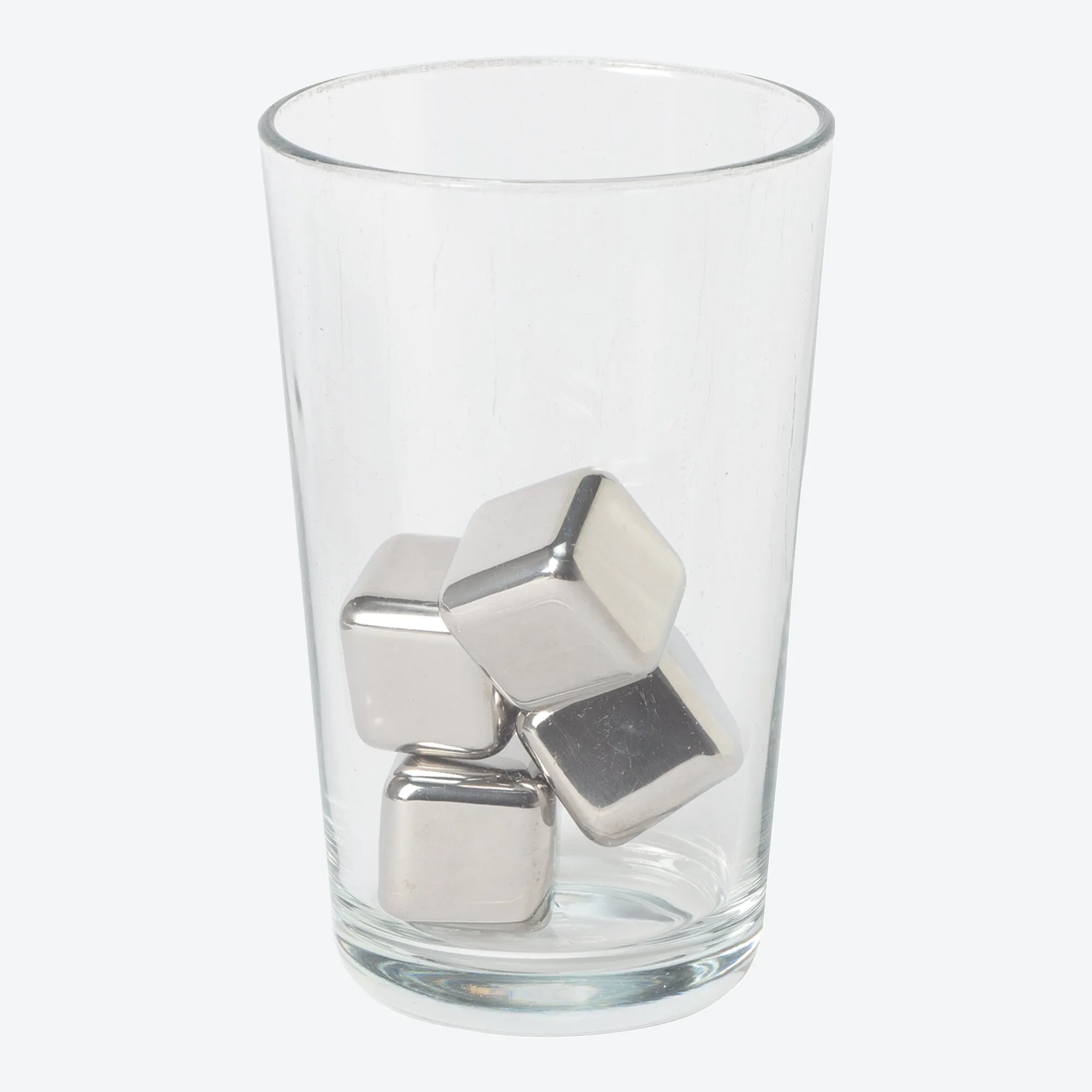 Eiswürfel-Set aus Edelstahl, 4er-Pack, ca. 3x3cm