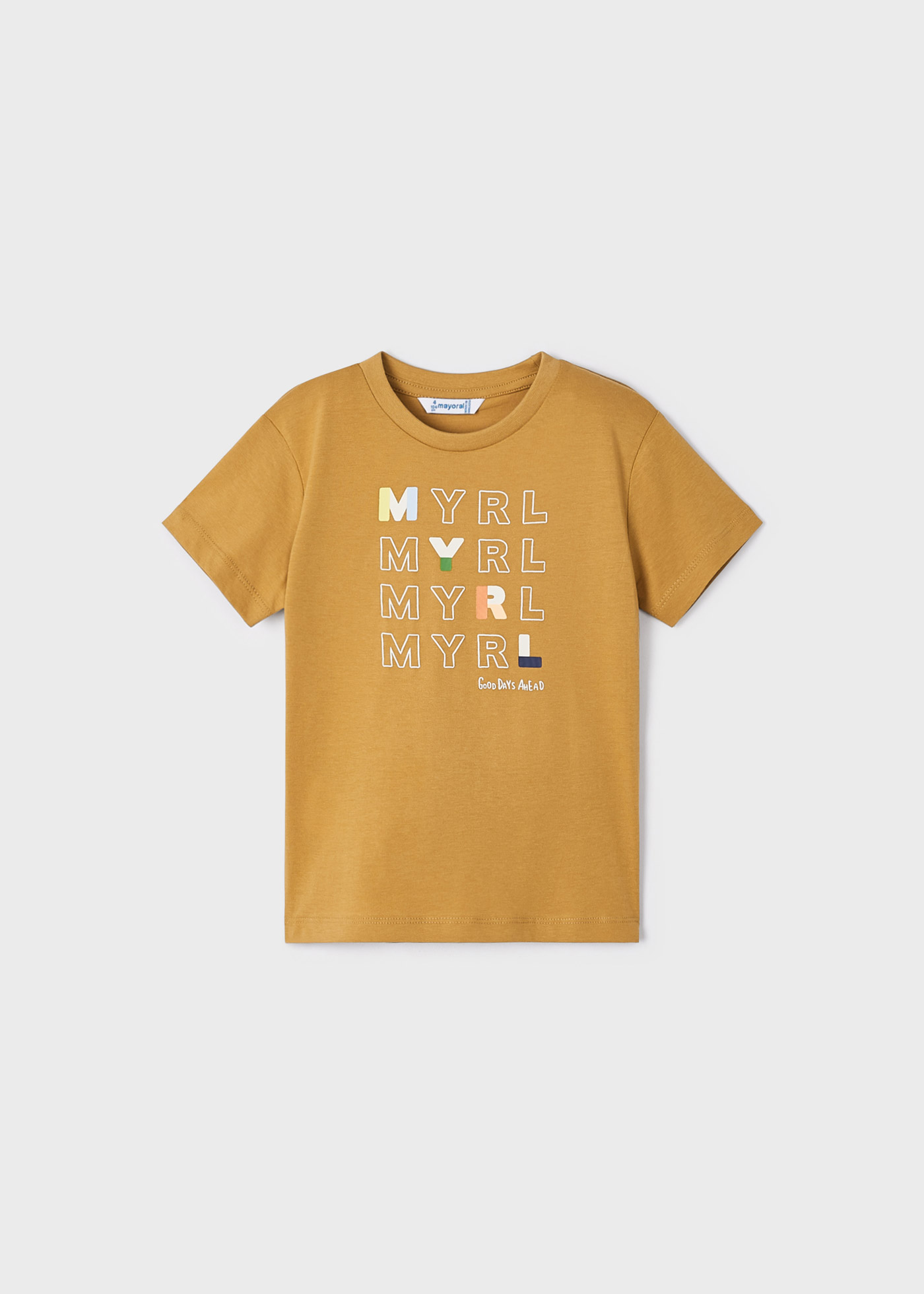Camiseta básica de manga curta para meninos