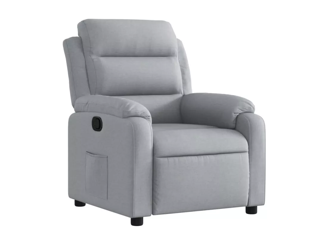 Fauteuil inclinable Gris clair Tissu