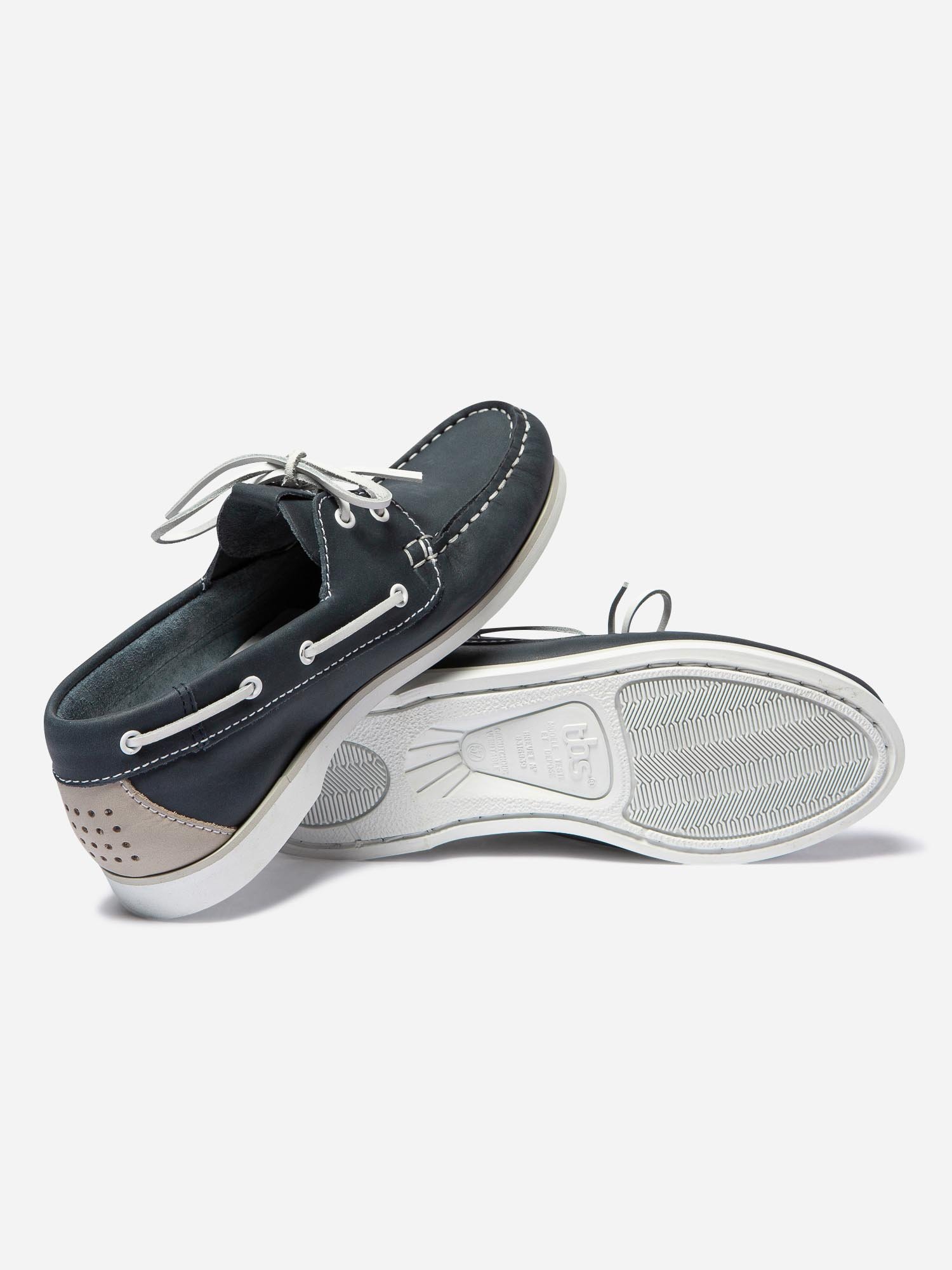 Chaussures Bateau Femme Cuir Marine