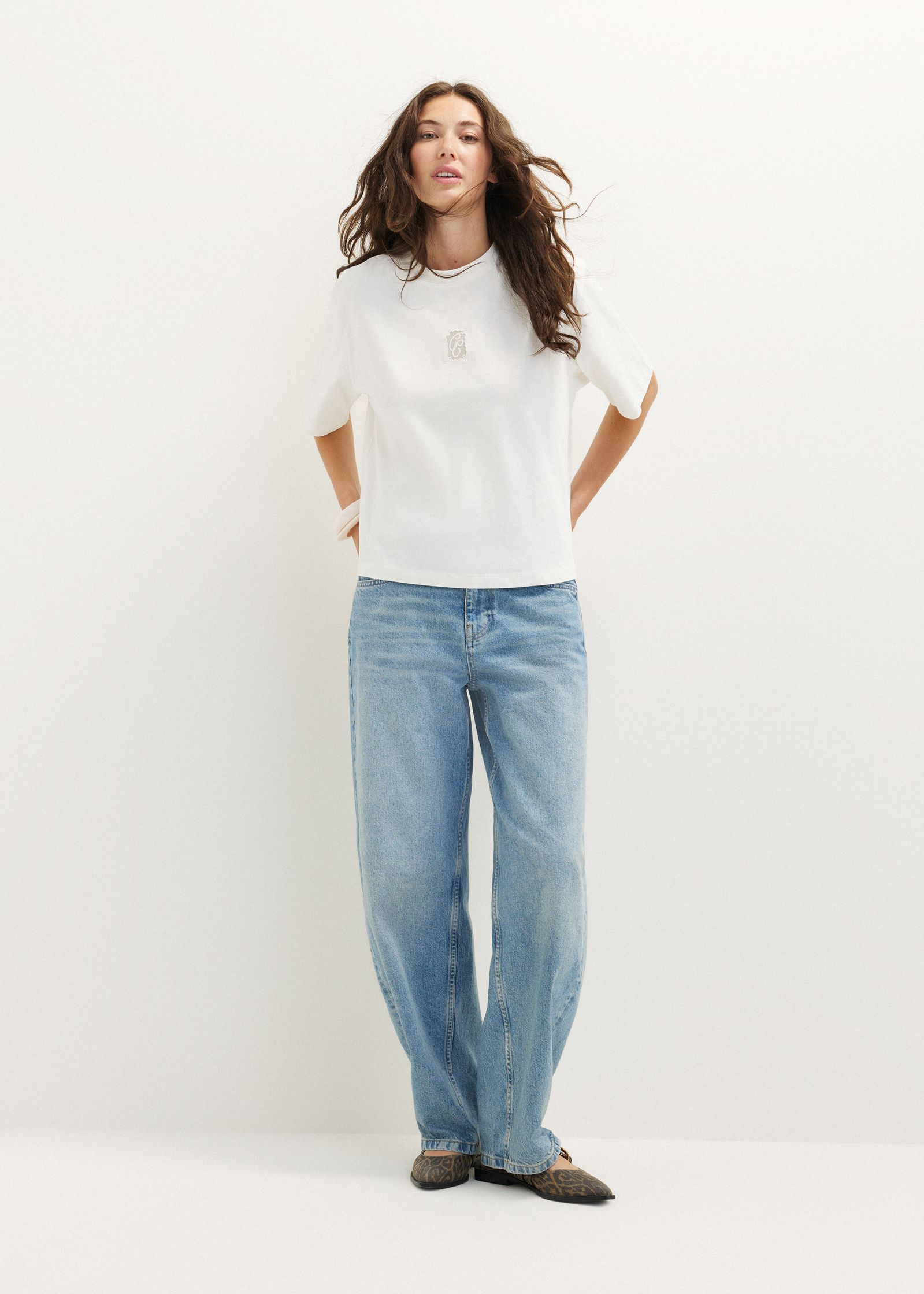T-shirt met borduursel