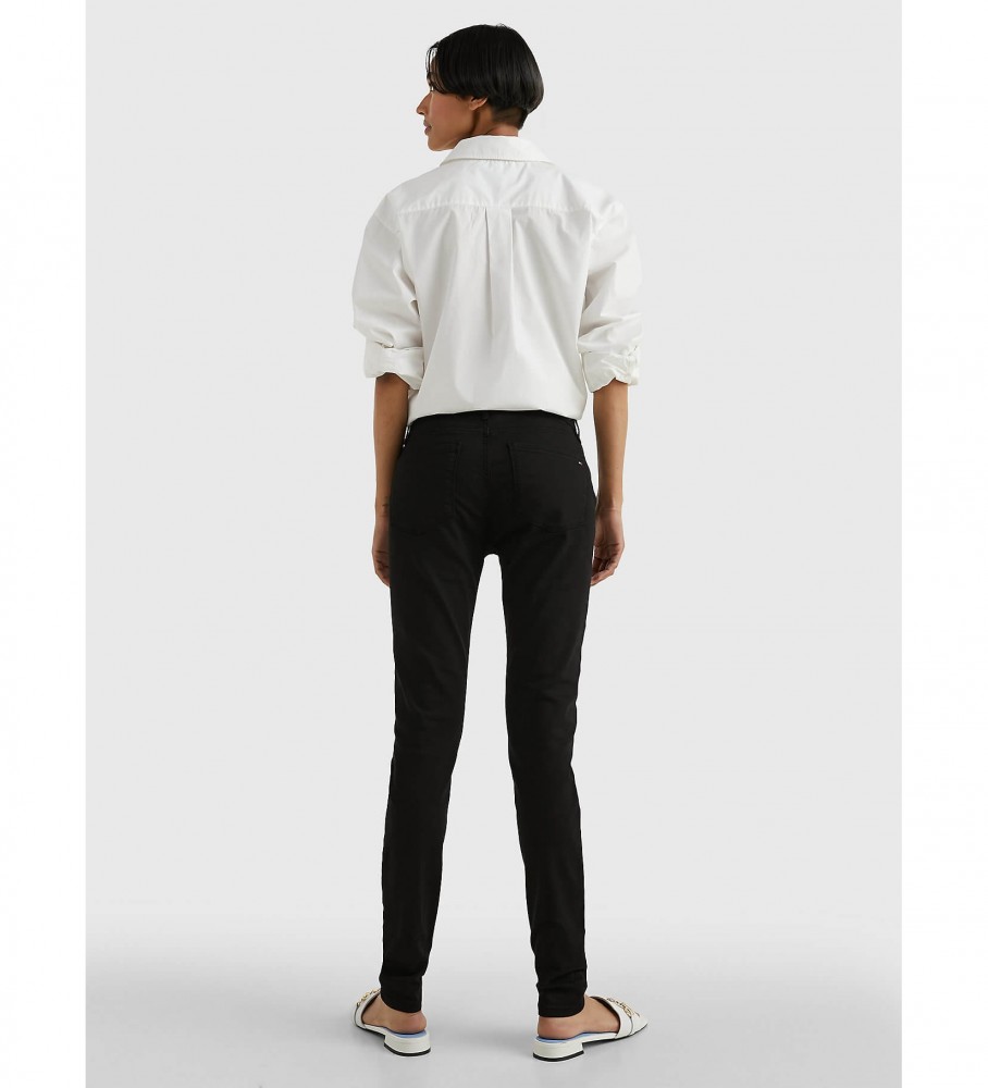 Calça jeans skinny preta Tommy Hilfiger Heritage