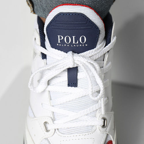 Baskets Trackster 200 Blanc Bleu Marine Rouge