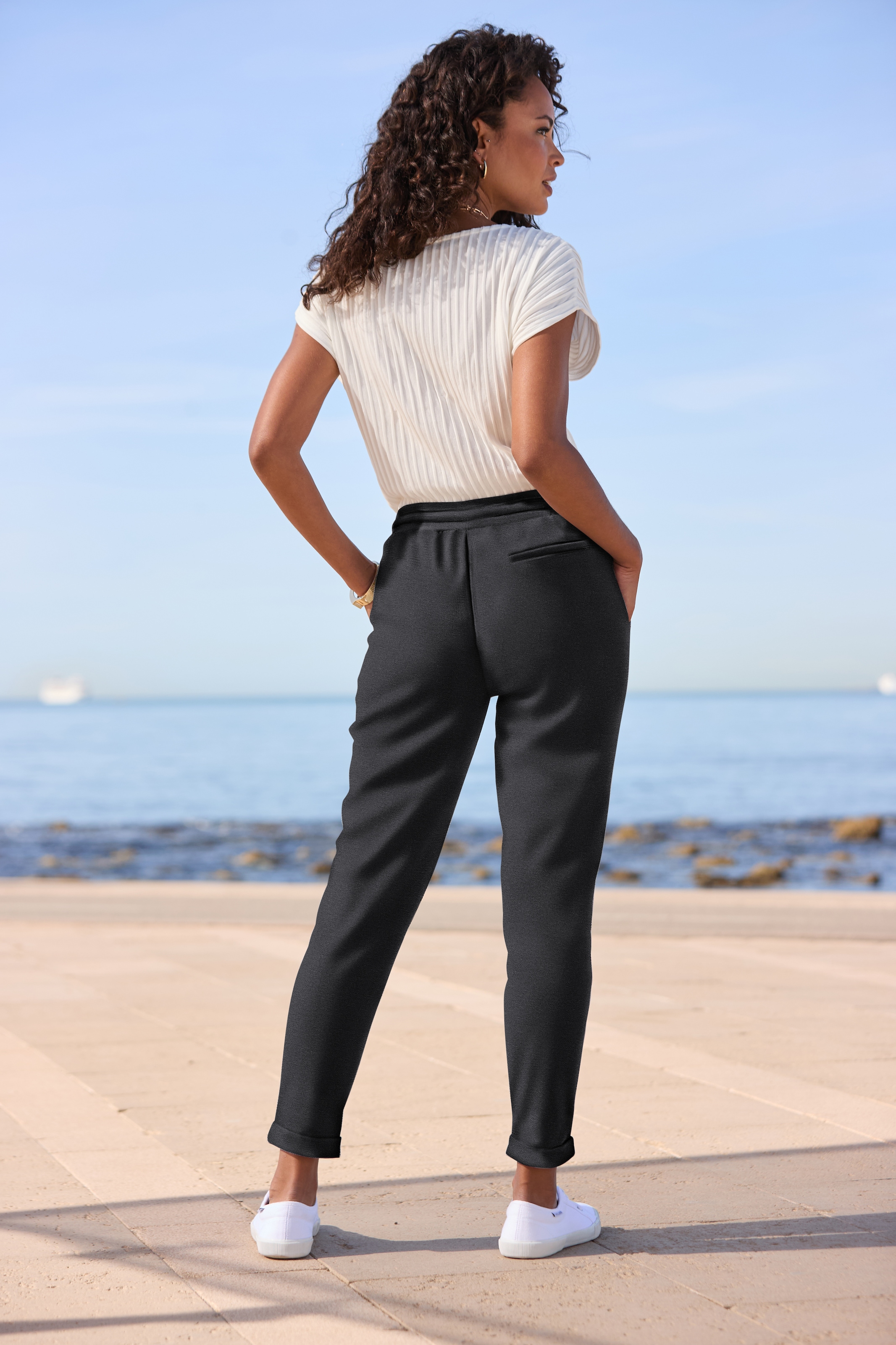 Vivance Jogger Pants  mit praktischen Eingrifftaschen, Schlupfhose, casual-chic