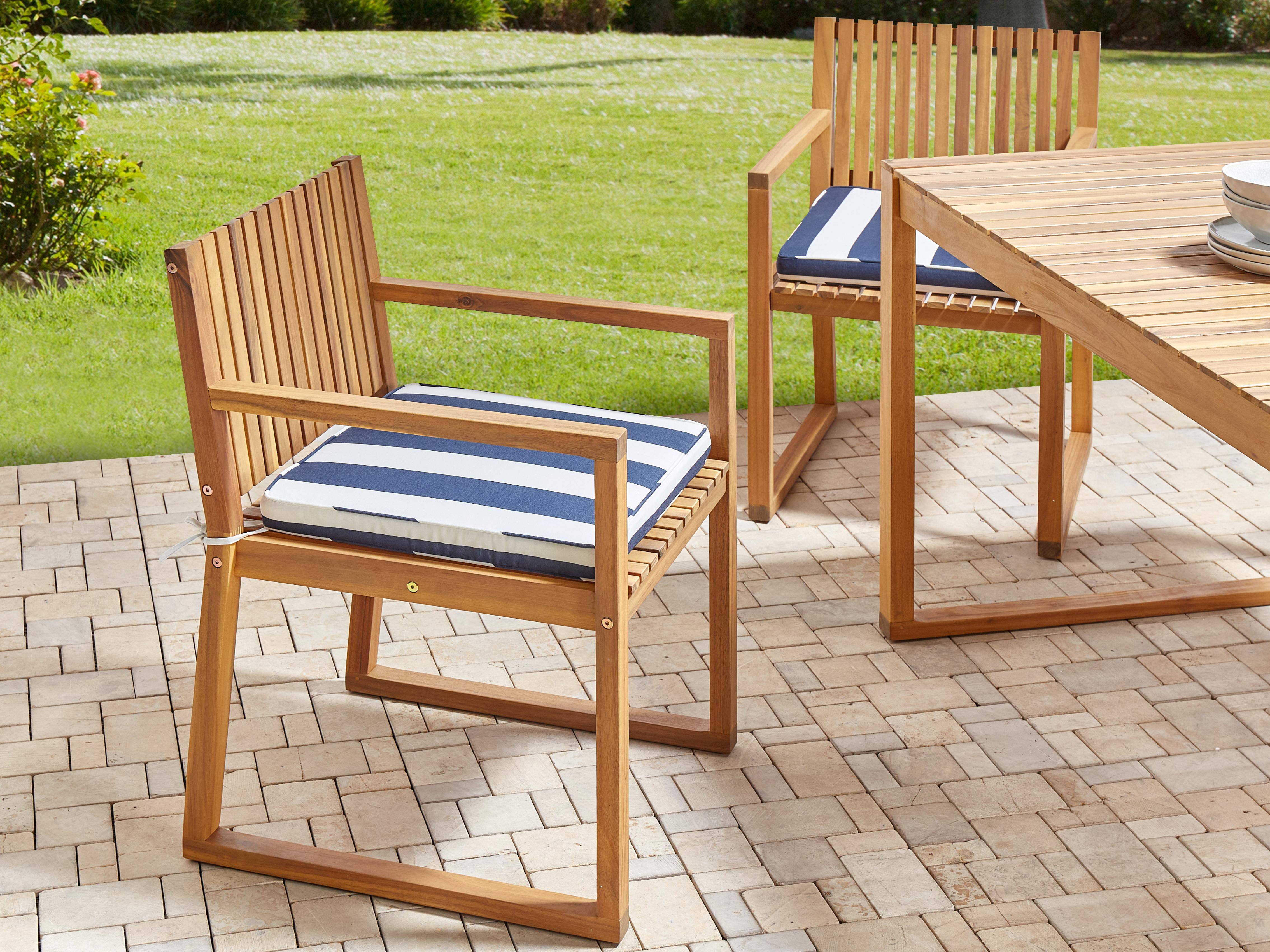 Tuinset 8-zits SASSARI II met kussens Gecertificeerd acaciahout Marineblauw