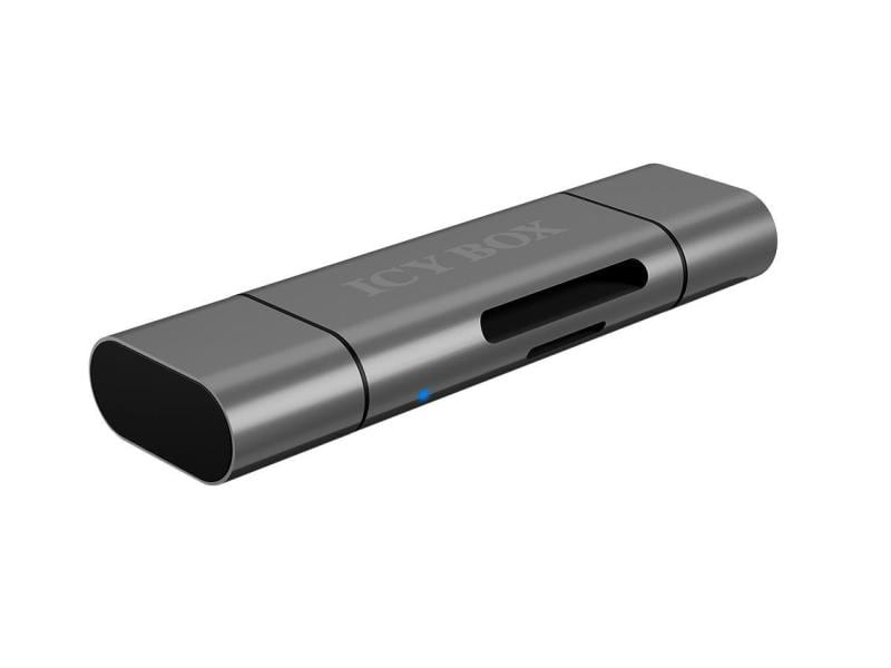 ICY BOX Card Reader Extern IB-CR200-C Externer Kartenleser mit Multi-USB Anschluss