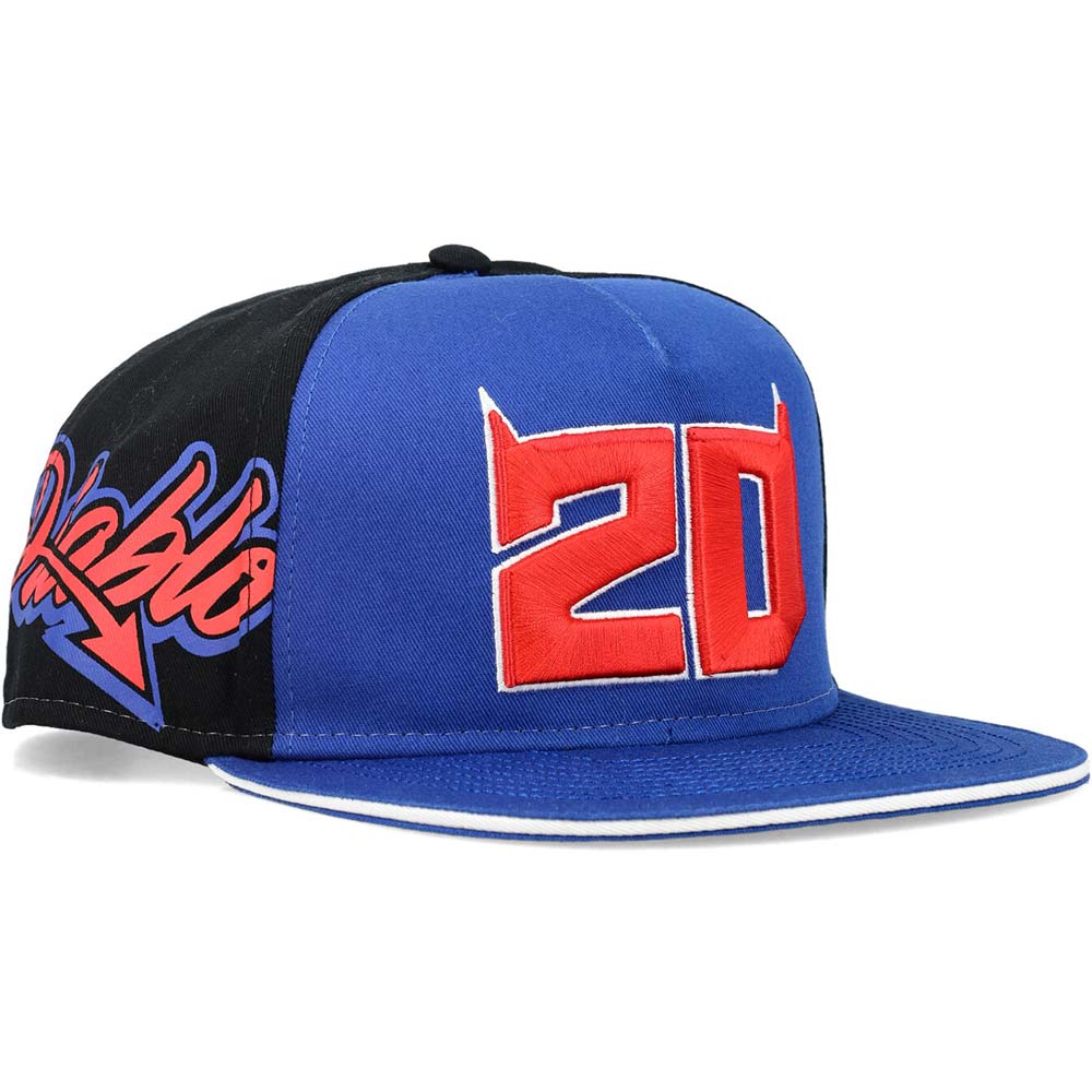 Fabio Quartararo - Casquette flat 20 Big Bleu / Noir / Rouge