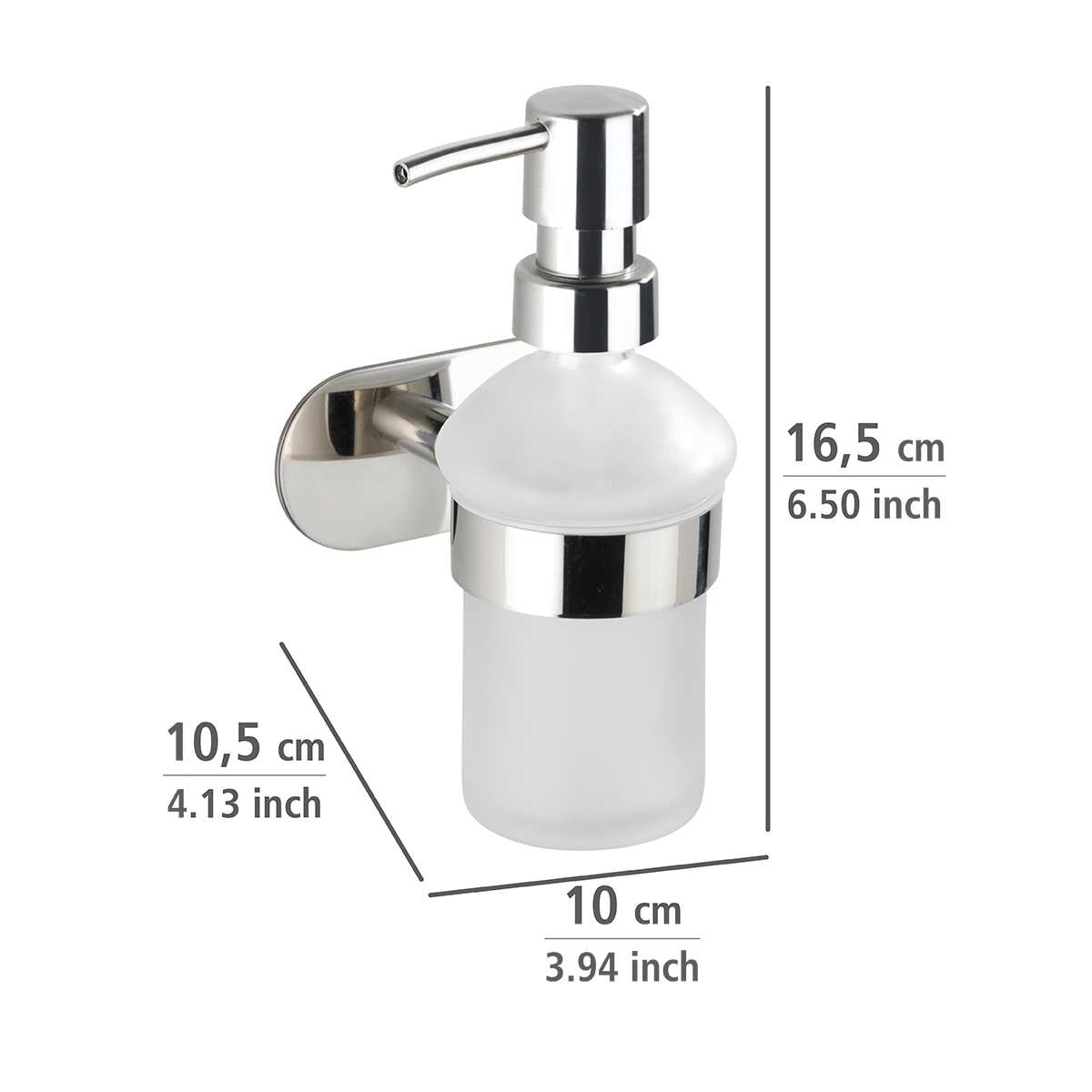 Wenko Orea turbo-loc zeepdispenser RVS glans