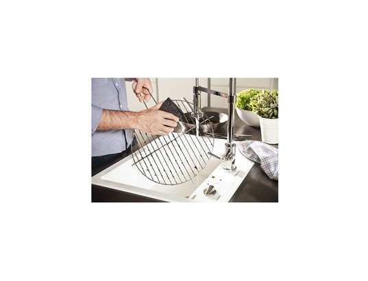 VILEDA - Seau + Balai Tampon à récurer en métal glitzi power inox