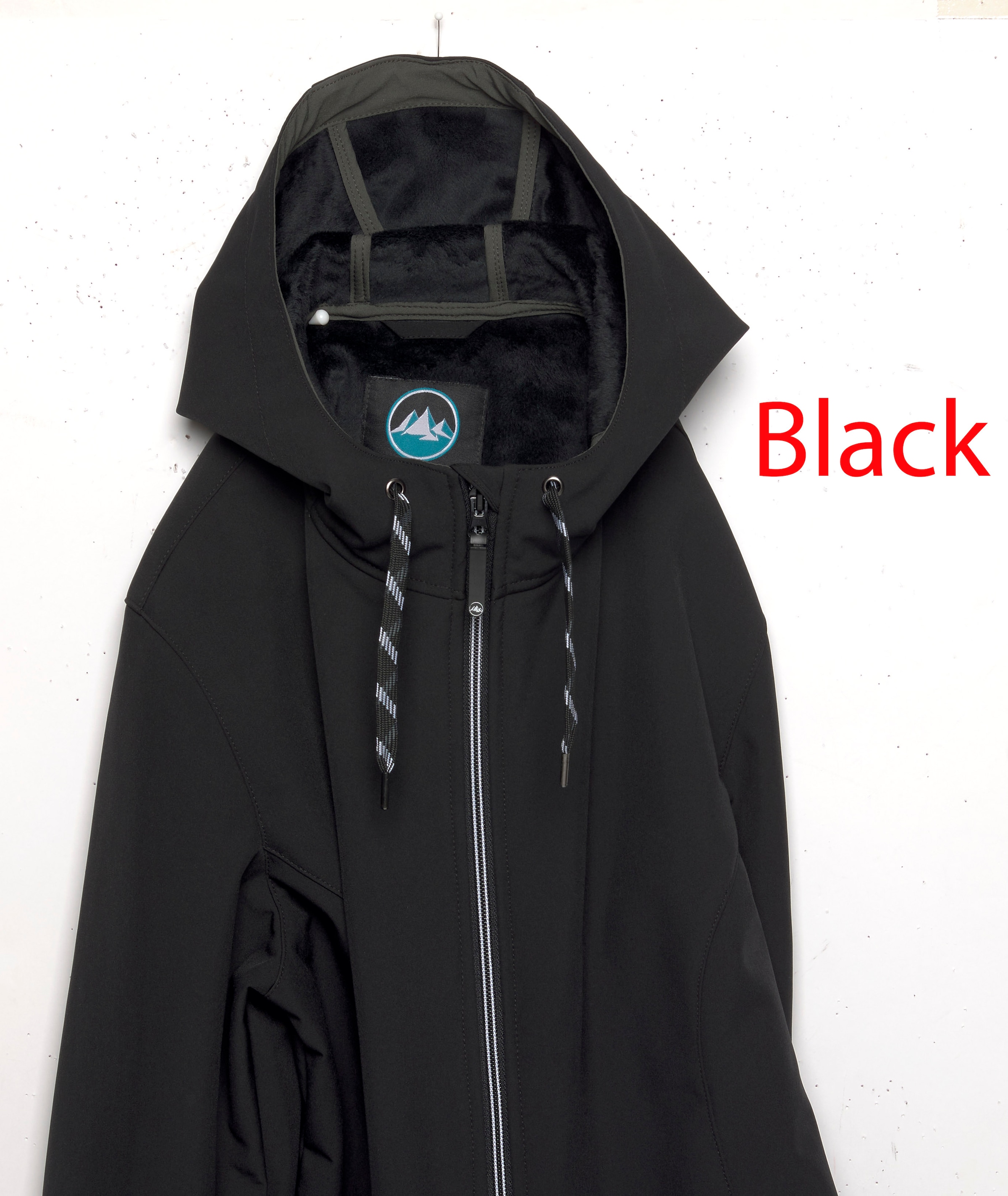 Polarino Softshelljacke mit Kapuze für den Übergang,  aus Softshell,  wasserabweisend,  winddicht