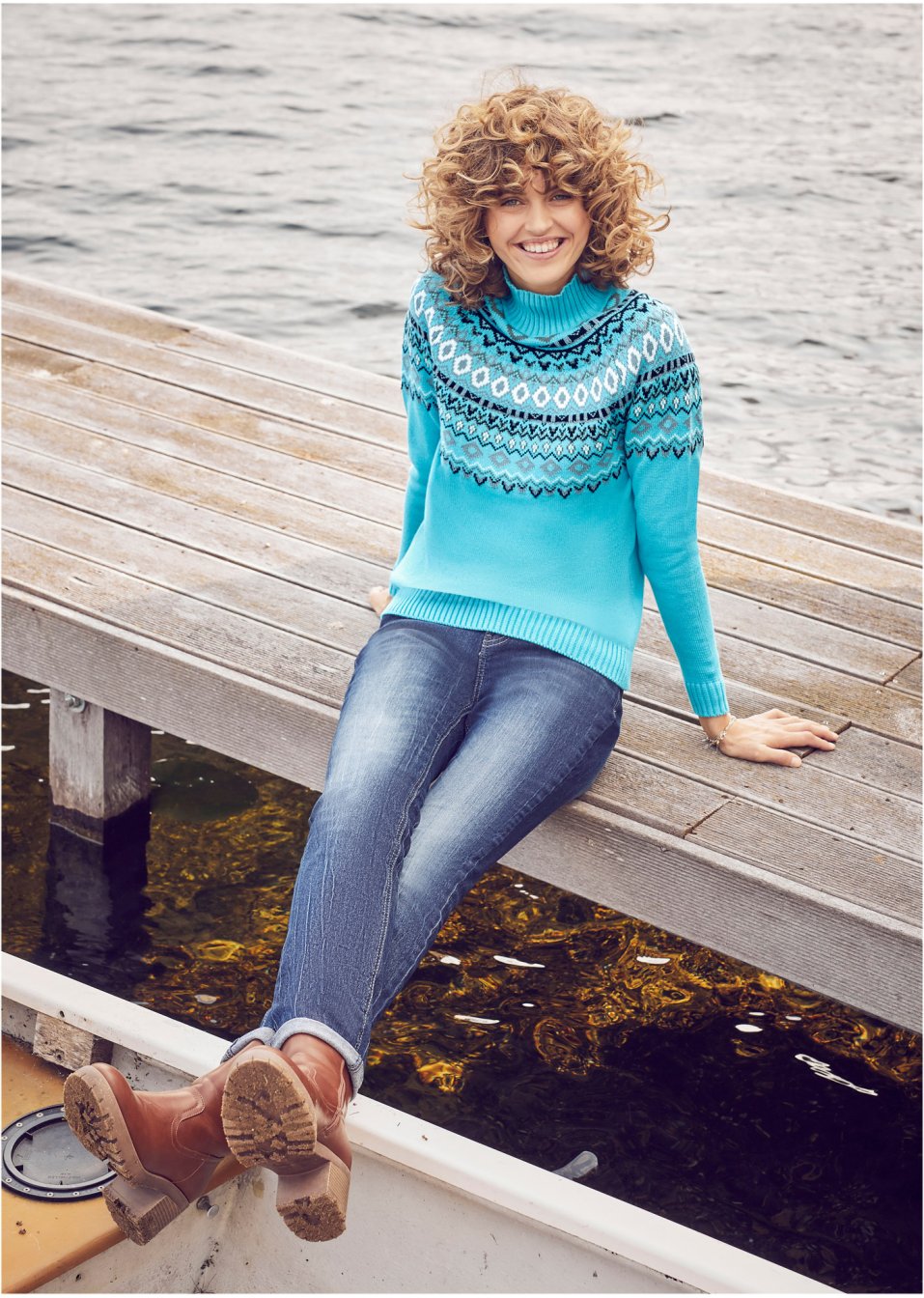 Pull col roulé norvégien