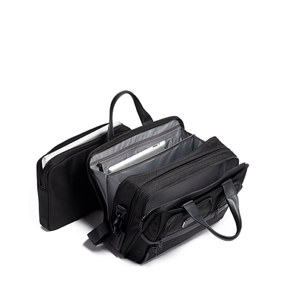 Tumi Alpha Expandable Organizer Laptop Brief black