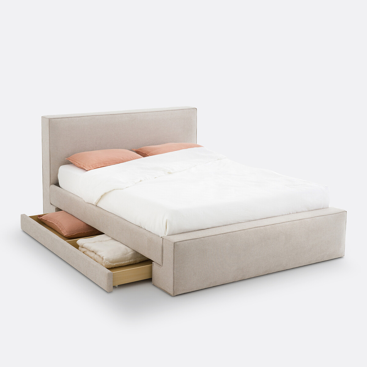 LA REDOUTE INTERIEURS<br>Cama estofada com estrado de ripas, Arry