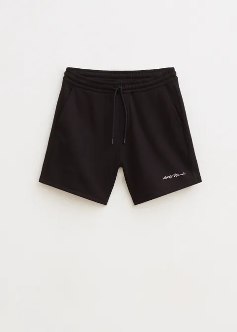 Brushed korte broek zwart (ZWART)