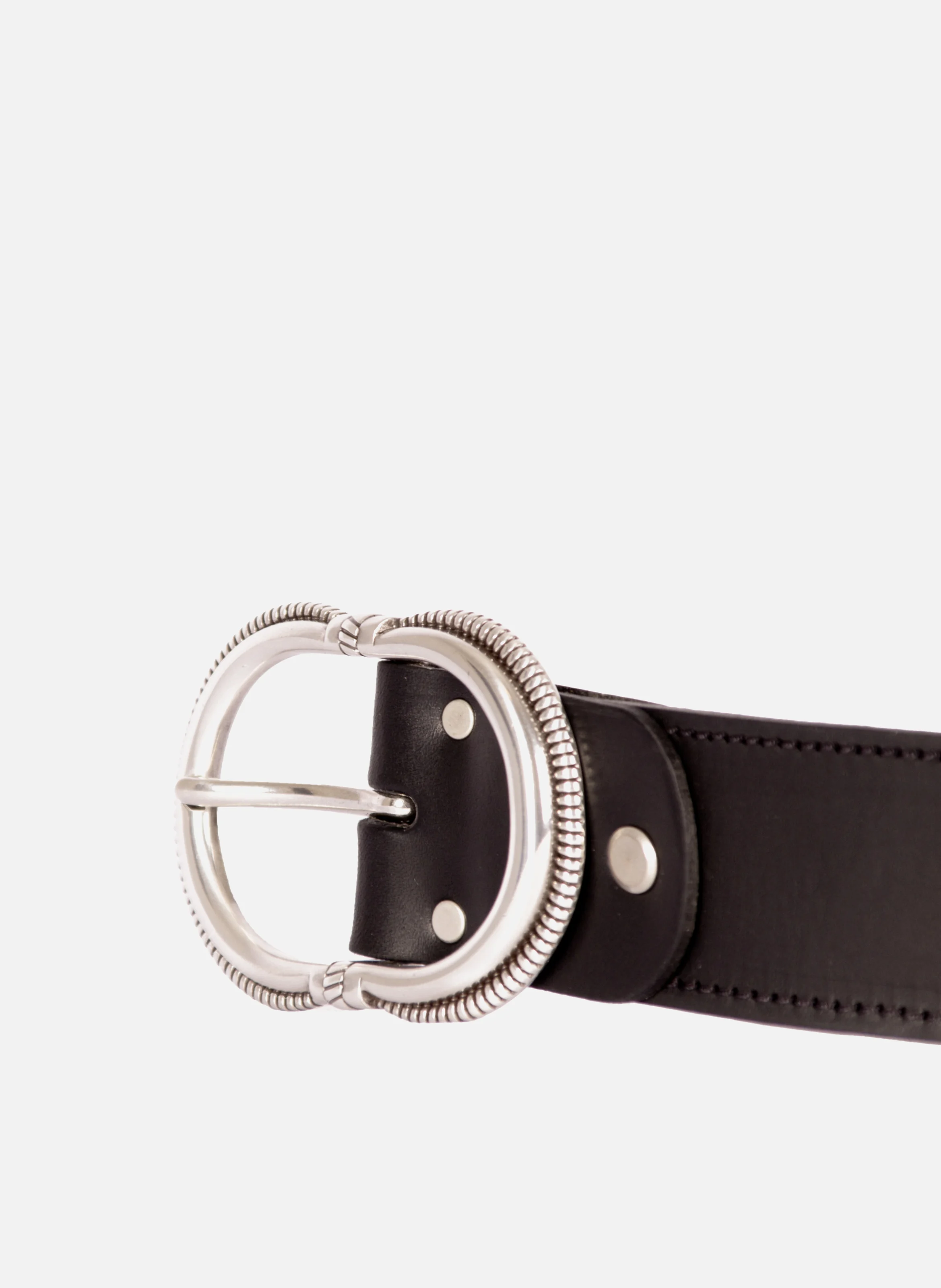 Ceinture camargue cuir | Noir